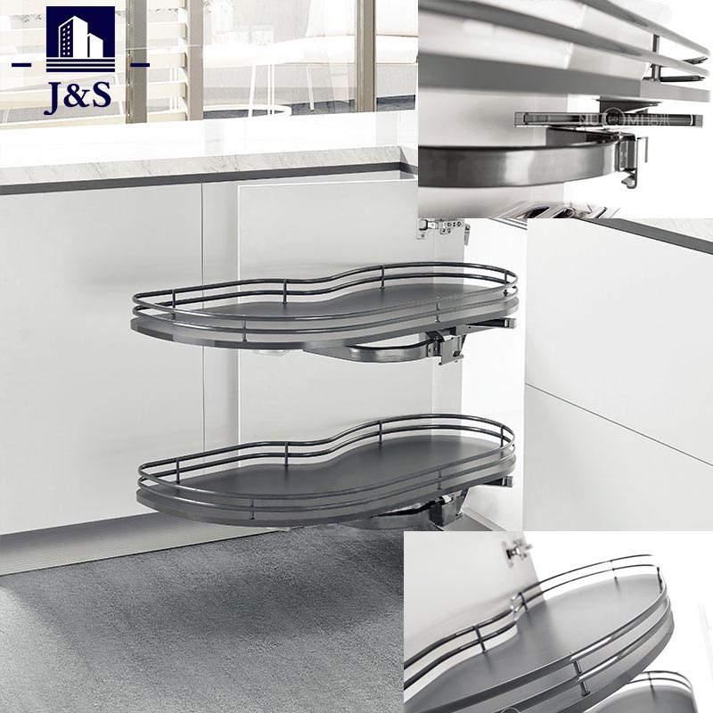 रिव्हॉल्व्हिंग किचन कॅबिनेट मॅजिक कॉर्नर बास्केट लहान-स्पेस किचनची कार्यक्षमता पुन्हा परिभाषित करीत आहेत?